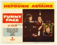 2j305 FUNNY FACE LC #3 '57 c/u of Fred Astaire showing Audrey Hepburn a picture of herself!