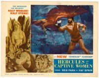 2j364 HERCULES & THE CAPTIVE WOMEN LC #4 '63 strongman Reg Park fighting giant bird w/ bare hands!