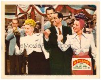 2j398 IF I'M LUCKY LC #7 '46 Phil Silvers between Vivan Blaine & Carmen Miranda with thumbs out!