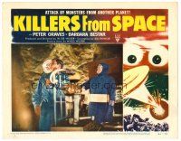 2j440 KILLERS FROM SPACE LC #4 '54 close up of Peter Graves & bug-eyed man in laboratory!