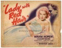 2j454 LADY WITH RED HAIR TC '40 great full-length image of sexy Miriam Hopkins & Claude Rains!