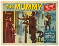 2j556 MUMMY LC #6 '59 c/u of Christopher Lee as the monster threatening Yvonne Furneaux!