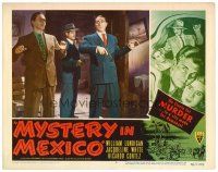 2j565 MYSTERY IN MEXICO LC #4 '48 cool image of man getting drop on Ricardo Cortez and Tony Barrett!