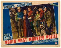 2j586 NORTH WEST MOUNTED POLICE LC '40 Cecil B. DeMille, Gary Cooper, Carroll, Goddard & cast!