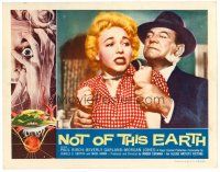 2j588 NOT OF THIS EARTH LC '57 sexy Beverly Garland getting roughed up by Paul Birch!