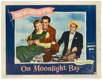 2j592 ON MOONLIGHT BAY LC #1 '51 great image of singing Doris Day & Gordon MacRae on bicycle!