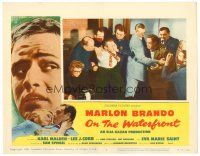 2j595 ON THE WATERFRONT LC #4 R59 Lee J. Cobb tries to attack stool pigeon Marlon Brando!
