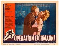 2j601 OPERATION EICHMANN LC #1 '61 Werner Klemperer passionately kisses Ruta Lee!