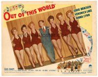 2j603 OUT OF THIS WORLD LC #5 '45 Eddie Bracken on stage with six sexy gals in chorus line!