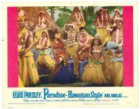 2j607 PARADISE - HAWAIIAN STYLE LC #1 '66 Elvis Presley in production number with hula girls!