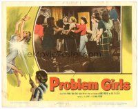 2j648 PROBLEM GIRLS LC '53 cool image of fighting women, great border art!
