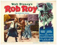 2j675 ROB ROY LC #4 '54 Disney, Richard Todd in action as The Scottish Highland Rogue!