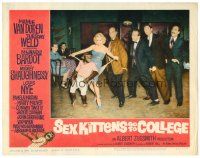 2j704 SEX KITTENS GO TO COLLEGE LC #5 '60 wacky image of sexy Mamie Van Doren dancing with chimp!