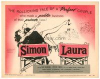 2j721 SIMON & LAURA TC '56 Peter Finch & Kay Kendall, a rollicking tale of a perfect couple!