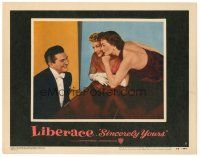 2j722 SINCERELY YOURS LC #3 '55 Joanne Dru & Dorothy Malone swoon over famous pianist Liberace!