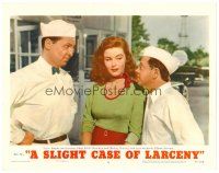 2j729 SLIGHT CASE OF LARCENY LC #4 '53 sexy Elaine Stewart between Mickey Rooney & Eddie Bracken!
