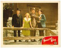 2j734 SMART GUY LC '43 man with gun standing by Wanda McKay, Addison Richards & another man!
