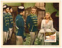 2j818 THAT LADY IN ERMINE LC #4 '48 Douglas Fairbanks Jr. in uniform stands by Betty Grable!