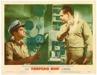 2j853 TORPEDO RUN LC #5 '58 Glenn Ford tells Ernest Borgnine of his plan to destroy the enemy!