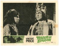 2j857 TOWER OF LONDON LC #3 '62 Roger Corman, Michael Pate with Vincent Price who is wearing crown!