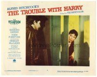 2j870 TROUBLE WITH HARRY LC #6 '55 Alfred Hitchcock black comedy, Shirley MacLaine in doorway!