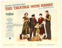 2j871 TROUBLE WITH HARRY LC #8 '55 Gwenn, Forsythe, MacLaine, Mathers & Natwick w/body, Hitchcock!