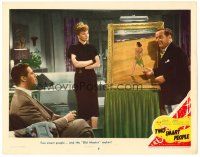 2j876 TWO SMART PEOPLE LC #8 '46 Lloyd Corrigan shows painting to Lucille Ball & John Hodiak!