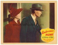 2j888 UNDERCOVER AGENT LC '39 close up of Russell Gleason & Shirley Deane peeking into room!