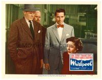 2j937 WHIRLPOOL LC #3 '50 Richard Conte, Charles Bickford & Alex Gerry stare at Gene Tierney in jail