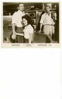 2k172 CAPE FEAR 8x10 still '62 Robert Mitchum eyes Gregory Peck & daughter in bowling alley!