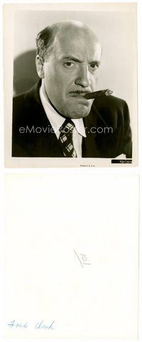 2k337 FRED CLARK 8x10 still '50s great head & shoulders portrait in suit & tie with cigar in mouth!
