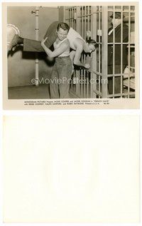 2k340 FRENCH LEAVE candid 8x10.25 still '48 Jackie Cooper & Jackie Coogan clowning on the set!
