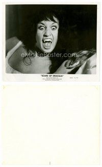 2k677 SCARS OF DRACULA 8x10 still '71 Hammer horror, c/u of female vampire showing her fangs!