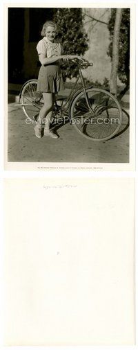 2k833 WYNNE GIBSON 8x10 still '33 the pretty star standing next to her cool vintage bicycle!