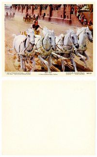 2k004 BEN-HUR color 8x10 still #7 R69 William Wyler, Charlton Heston in the classic chariot race!