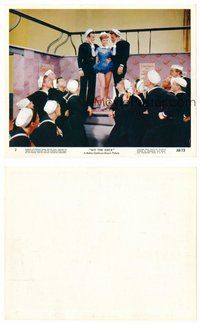 2k016 HIT THE DECK color 8x10 still #2 '55 Debbie Reynolds on stage between two sailors!
