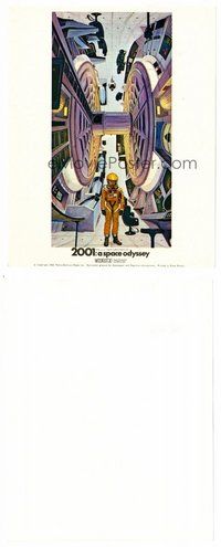 2k001 2001: A SPACE ODYSSEY color English FOH LC '68 Kubrick, art of astronaut in ship in Cinerama!