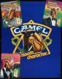 2m022 LOT OF 9 UNFOLDED CAMEL CIGARETTES SPECIAL POSTERS '90 cartoon images of Joe Camel!