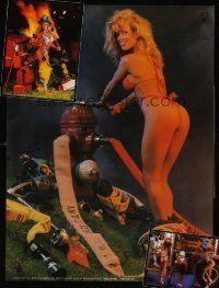 2m024 LOT OF 3 UNFOLDED 'FACE THE FIRE' CALENDAR POSTERS '90s the sexiest firefighters ever!