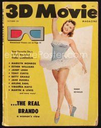 2m092 3D MOVIE MAGAZINE magazine Oct 1953 full-length ballerina Debbie Reynolds, cool 3-D photos!