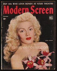 2m098 MODERN SCREEN magazine December 1944 portrait of sexy Lana Turner in A Woman's Army!