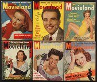 2m035 LOT OF 6 MOVIELAND MAGAZINES '49 Janet Leigh, Esther Williams, Jane Russell & more!