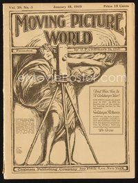 2m072 MOVING PICTURE WORLD exhibitor magazine Jan 18, 1919 Fatty Arbuckle, Pearl White, Hayakawa!