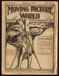 2m070 MOVING PICTURE WORLD exhibitor magazine October 12, 1918 How Charlie Captured the Kaiser!