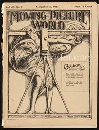 2m065 MOVING PICTURE WORLD exhibitor magazine September 15, 1917 Chaplin, Pickford, Theda Bara!