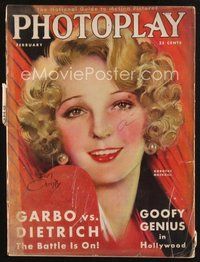 2m089 PHOTOPLAY magazine February 1931 smiling art portrait of Dorothy Mackaill by Earl Christy!
