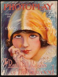 2m087 PHOTOPLAY magazine June 1927 coloful artwork portrait of Mary Brian by Charles Sheldon!