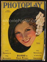 2m090 PHOTOPLAY magazine June 1931 wonderful art of pretty smiling Dorothy Jordan by Earl Christy!