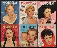 2m038 LOT OF 12 PHOTOPLAY MAGAZINES Jan-Dec '51 Liz Taylor, Gardner, Leigh, Doris Day & more!