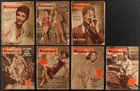 2m034 LOT OF 7 PICTUREGOER MAGAZINES '45-54 the best English and U.S. movies & stars of the era!